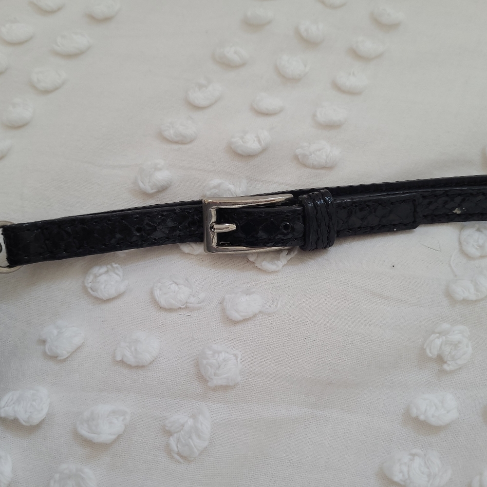 Silvano Biagini Python Snake Black Clutch Italy - image 5